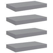 4 pz Scaffali a Parete | Ripiano a parete | Mensole a Parete Grigi 40x23x3,8 cm in MDF