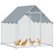 Pollaio per Galline ¨C zephmum ¨C Acciaio Zincato Argento 2x2x2 m