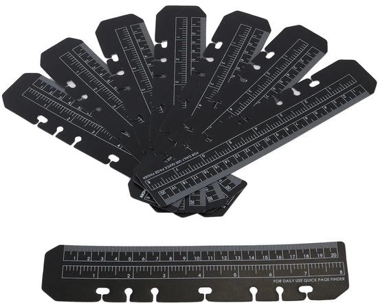 Misuratore flexibile 20 cm - Configurazione 6-gaia - Divisore pagine - Distributore di blocchi note - Bladwijzer - Distributore di notizie - A5 - Misuratore PVC flessibile