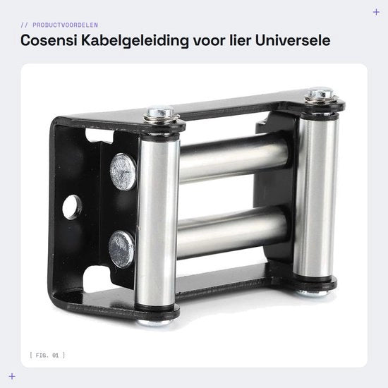 Guida cavo universale - 110 mm distanza guaina - Alta precisione - Alta resistenza - Metallo robusto - Protezione contro la abrasione - Accessorio per cavo a vite