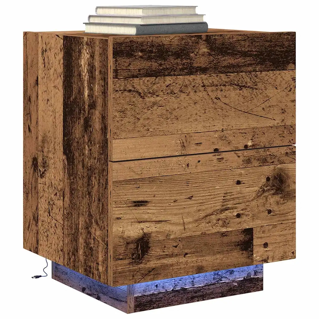 Comodino | Armadio da Notte | Mobiletto da notte con cassetto Legno vecchio 45 x 40 x 55 cm