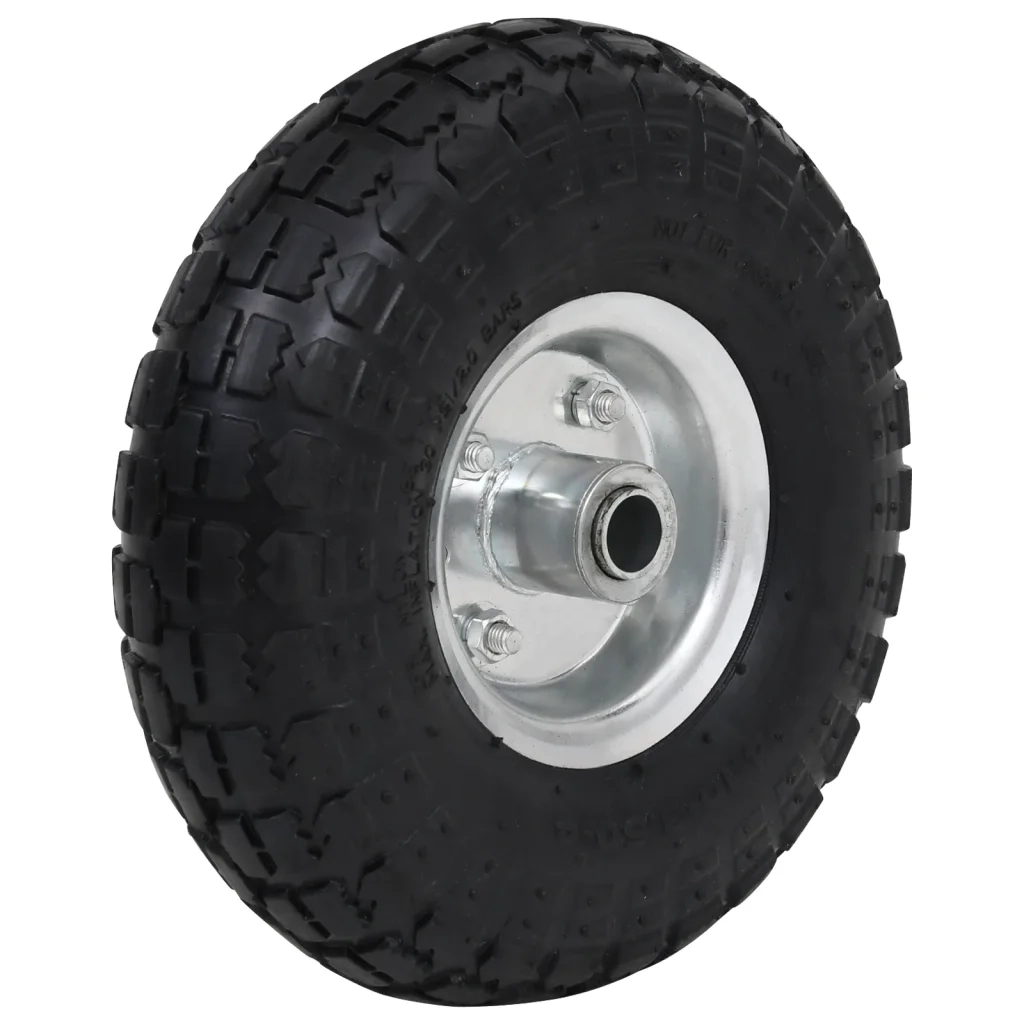 Ruote Carrello a Mano 2 pz in Gomma 4.10/3.50-4 (260x83) 142976