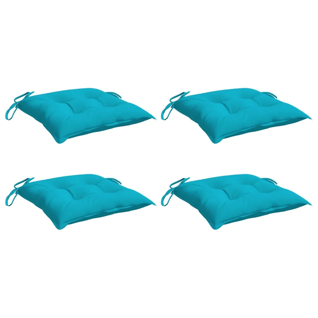 Cuscini per Sedia 4 pz | Cuscini per sedie Turchese 40x40x7 cm Tessuto