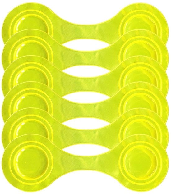 Set di Clip Magnetici Riflettenti da 6 - Riflettori di Alta Qualità - Accessori di Sicurezza per Biciclette - Portatile e Leggero - Ideali per Borse da Spalle e Carri per Bambini - PVC Durevole e Magnetici - Riflettori per Biciclette