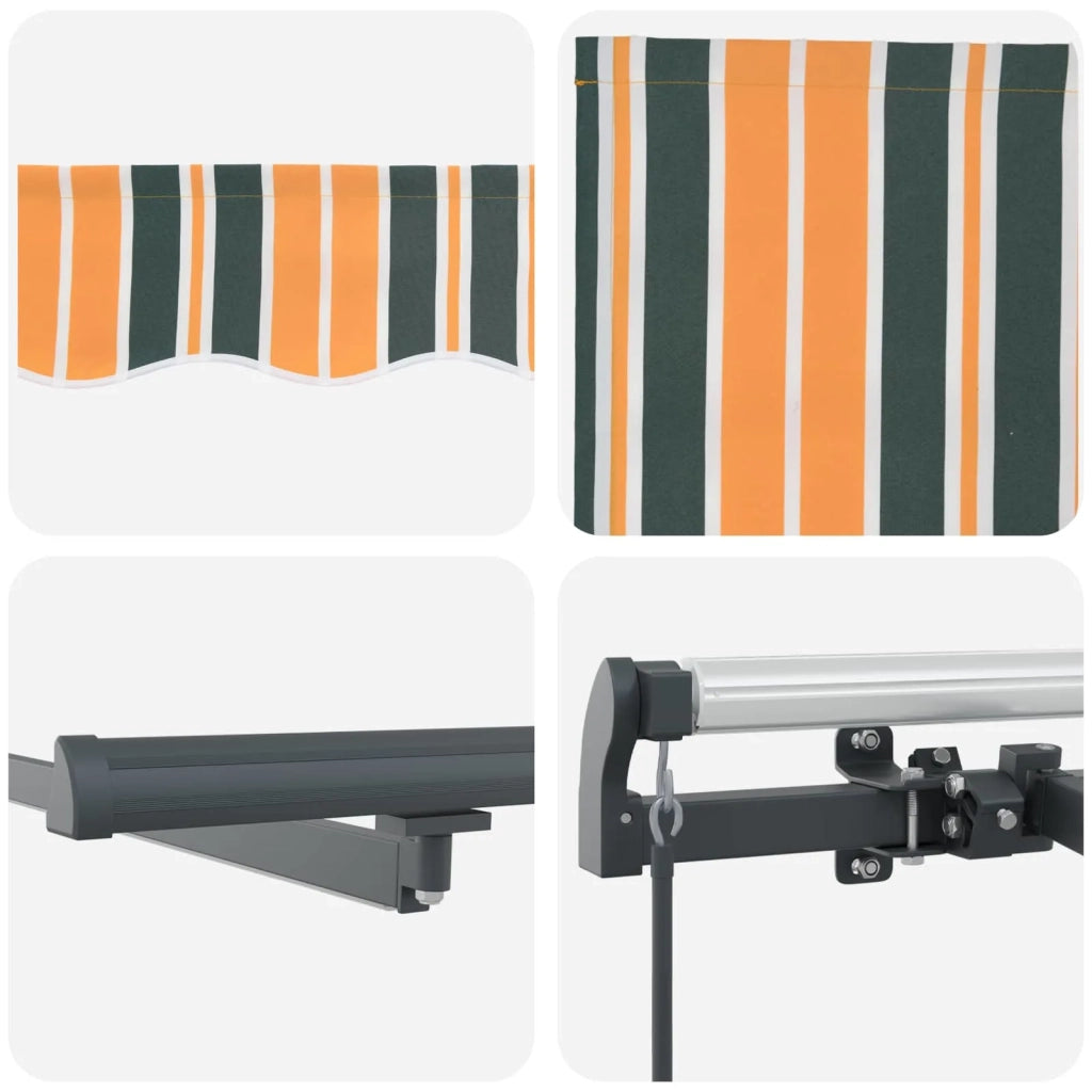 Tenda Retrattile Verde e giallo 500 ×300 cm Tessuto 3331446