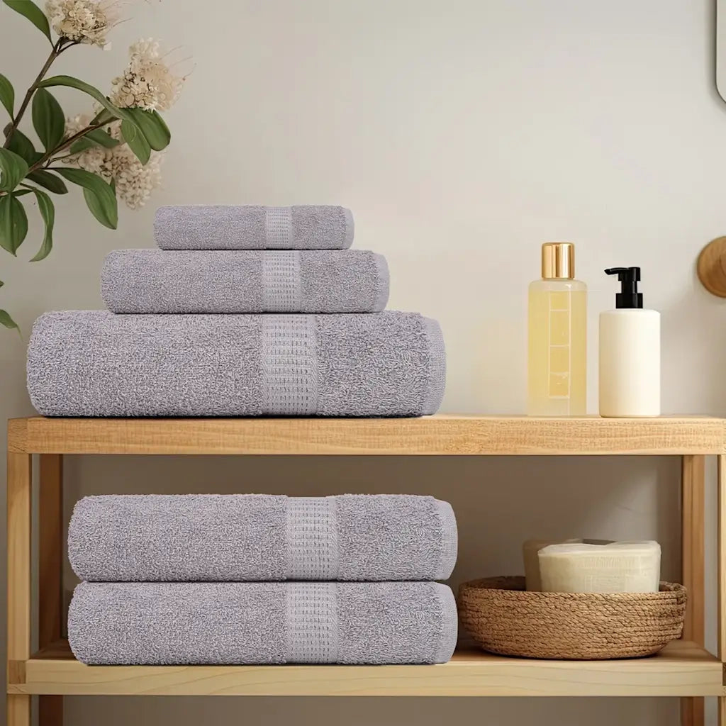 Asciugamani per ospiti FROGN 4 pz | Teli per bagno Grigio 30x50 cm 360 g/m2