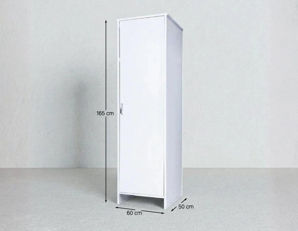 Colonna Portascope NEXA TOWER in PVC – Mobile Multiuso con Ripiano Interno – 60x50x165 cm Bianco_
