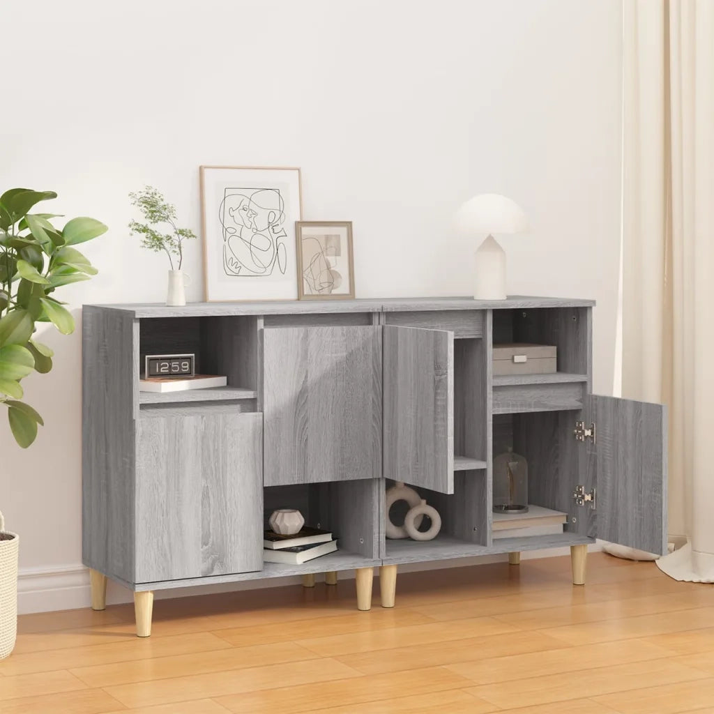 Credenze 2pz | Madia | Buffet da pranzo | Armadio da pranzo Grigio Sonoma 60x35x70 cm in Legno Multistrato