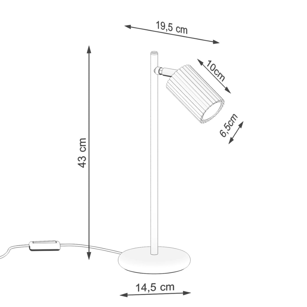 Lampada da scrivania moderna oro snodata GU10 GRAVIO