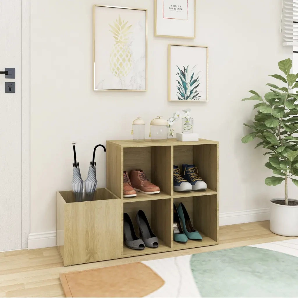 Scarpiera Ingresso-Scaffale per scarpe Rovere Sonoma 105x35,5x70 Legno Multistrato