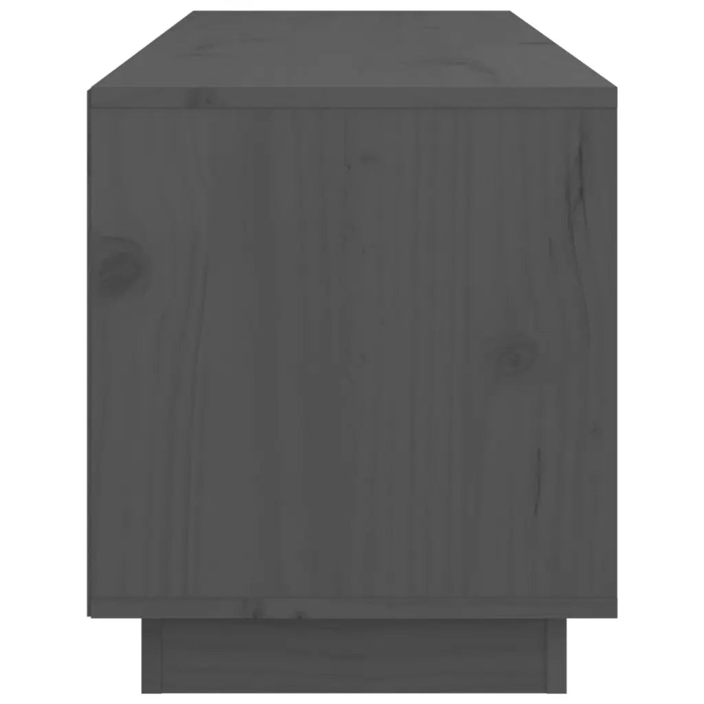 Mobile Porta TV Grigio 105x34x40 cm in Legno Massello di Pino 818222