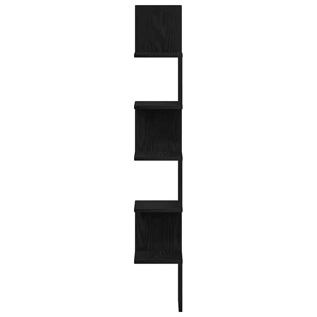 Mensola | Ripiano | Scaffale angolare con lo scaffale Rovere Nero 20 x 20 x 127,5 cm