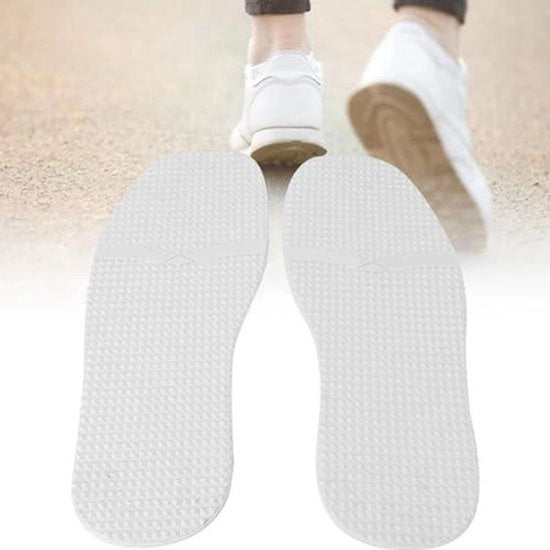Set di riparazione per scarpe - Anti Scivolo - 3mm di spessore - Bianco - Resistente agli urti - Gomma - Adatto a tutti i tipi di scarpe - Zoccolo sostitutivo con maggior aderenza.