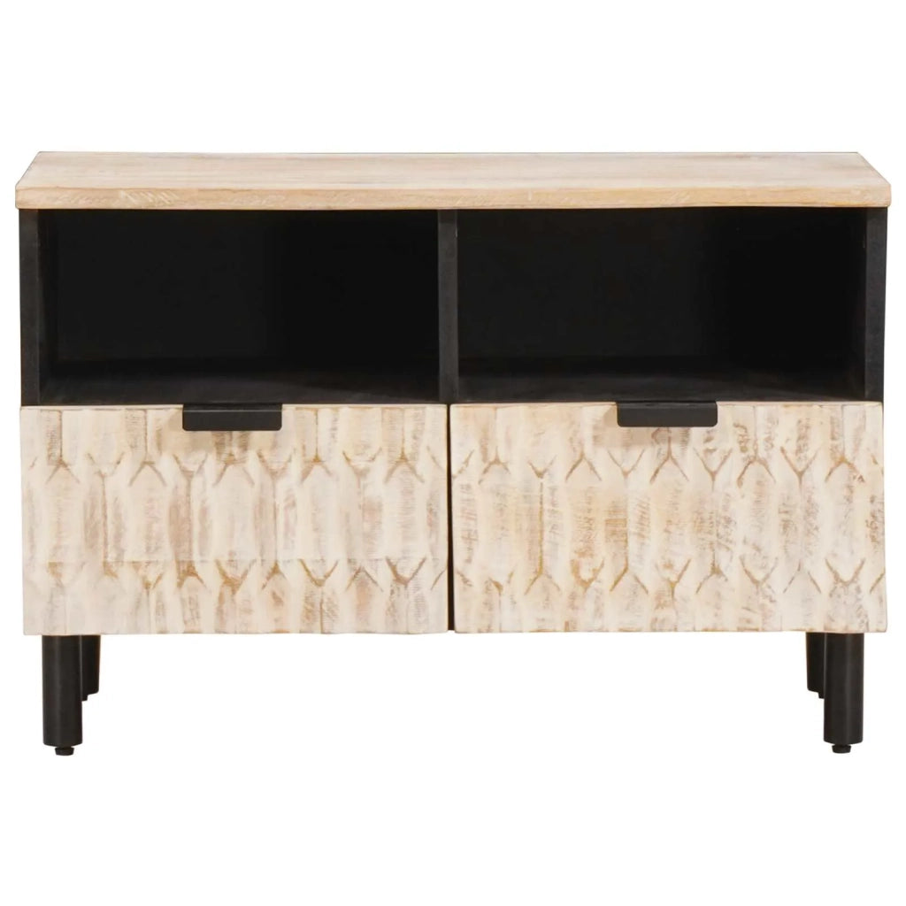 Mobile TV con cassetto Finitura Bianco Lavato 70 x 33 x 46 cm 4017865