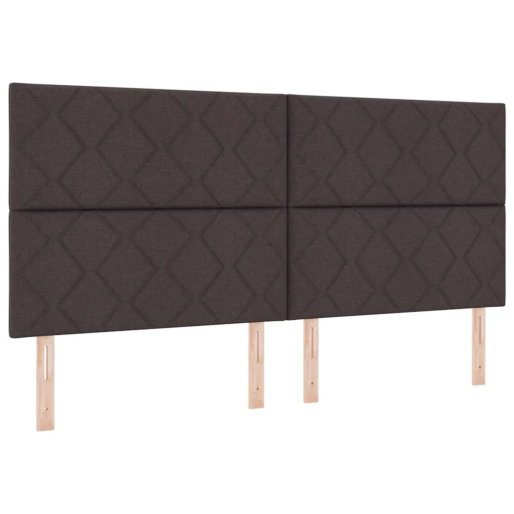 Struttura del letto Marrone scuro 200 x 200 cm Tessuto 3344833