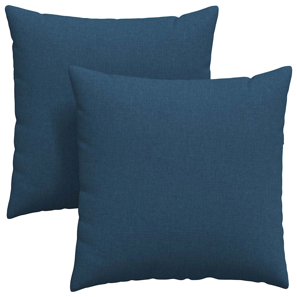 Cuscini da Divano 2 pz | Cuscini per sedie Blu 60 x 60 cm Tessuto
