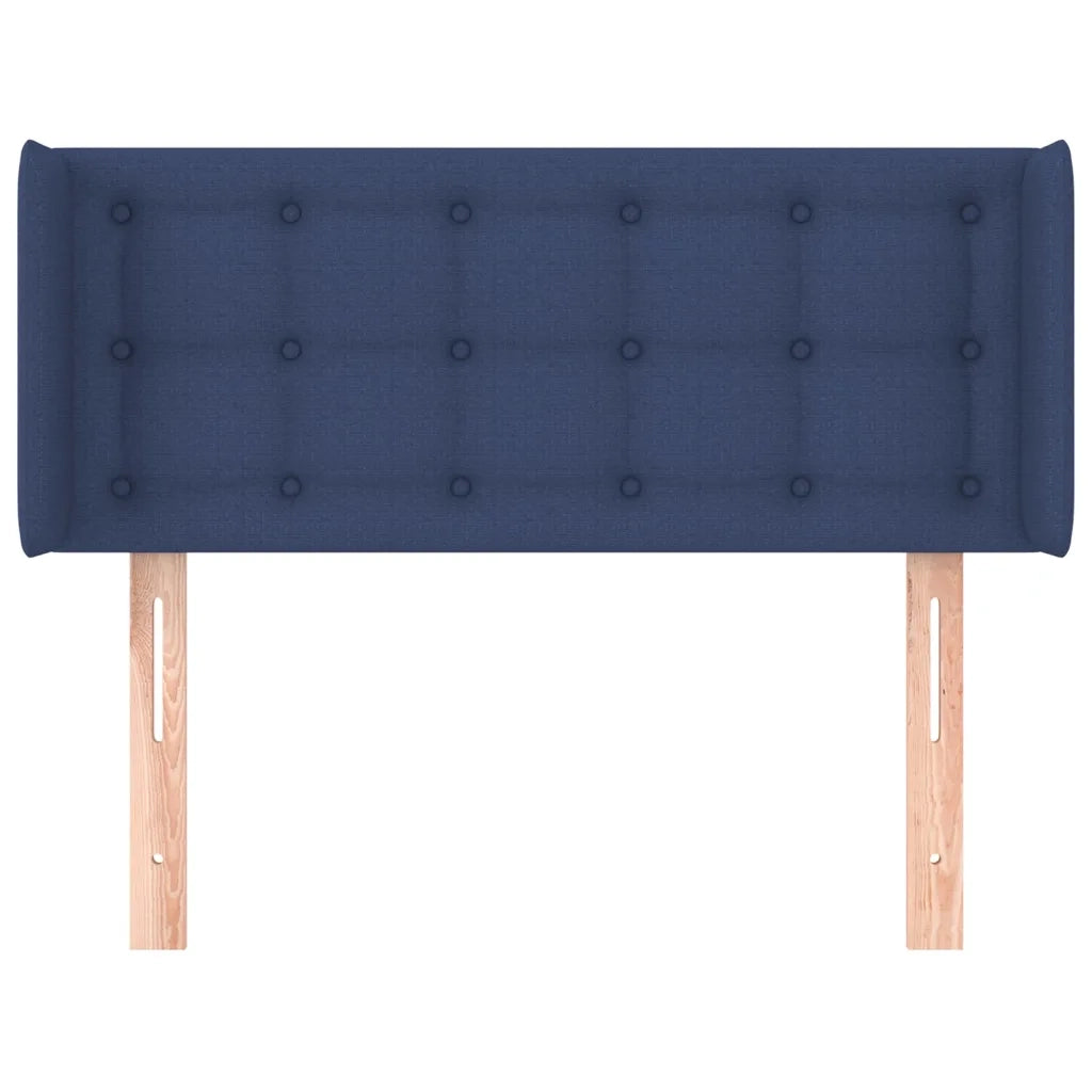 Testiera ad Orecchio Blu 103x16x78/88cm in Tessuto 3119198