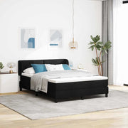 Letto a molle con materasso Nero 140 x 190 cm Tessuto 3340019