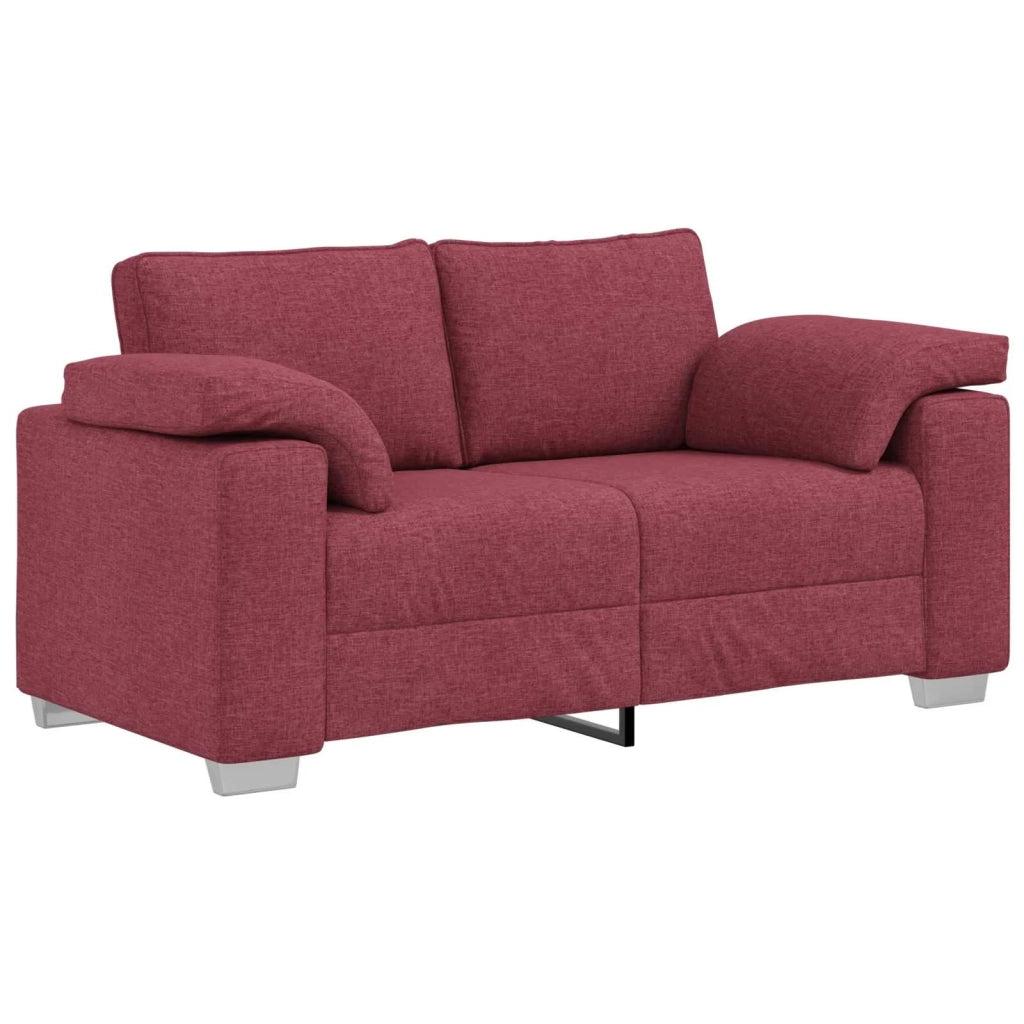 Divano 2 pcs Rosso Vino 219 x 80 x 82 cm Tessuto 3324743