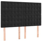 Testiera | Testata Nera 144x5x118/128 cm Velluto
