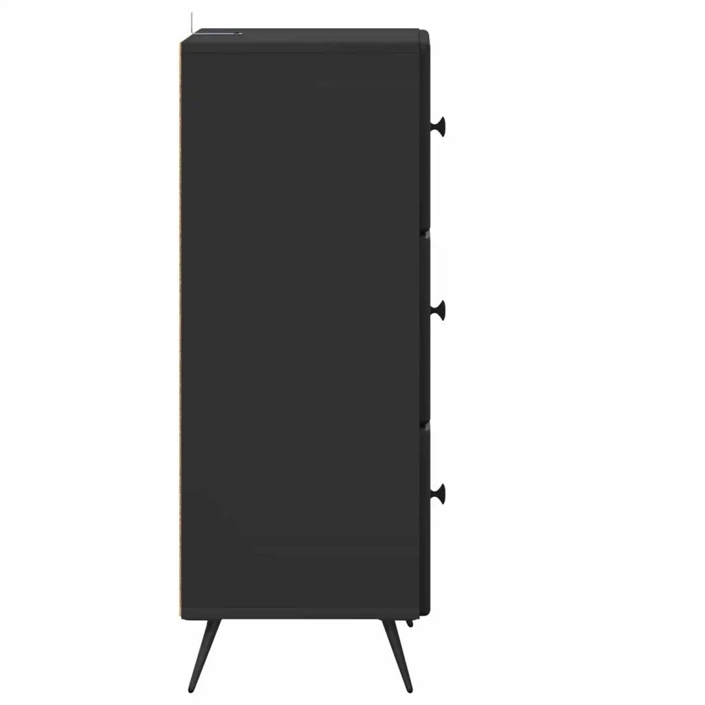 Mobile con Cassetti Nero 33 x 34,5 x 90 cm Legno ingegnerizzato 895536
