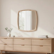 Specchiera di Design Anders 70x80 cm con Cornice Olmo | Specchio da Parete Rettangolare Moderno