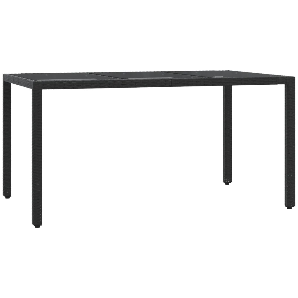 Set da Pranzo da Giardino 5 pz Nero con Cuscini in Polyrattan 3211844