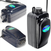 Trade Shop - Pompa Aria Areatore Aeratore Per Acquario A 2 Vie Con Regolatore 2 X 3.5l/min 8w -