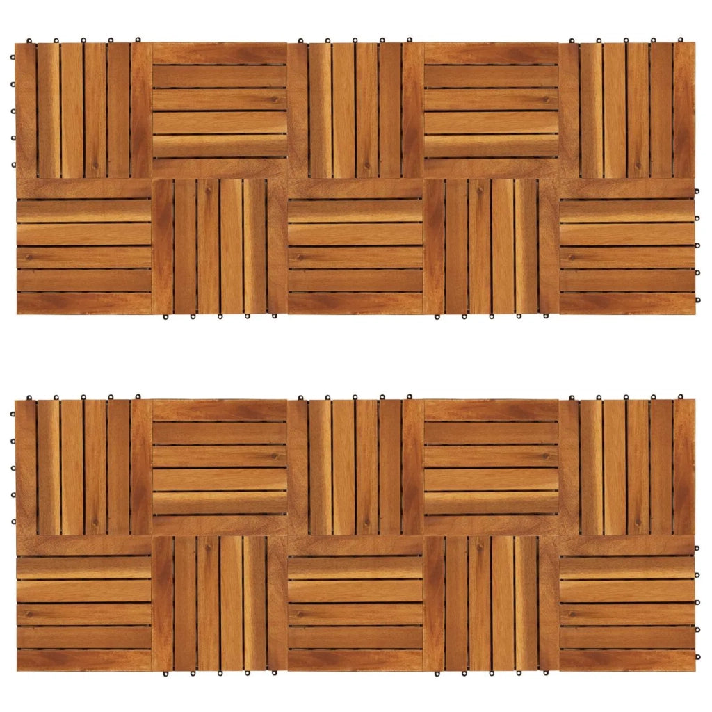 Piastrella per Decking 20 pcs Marrone 30 x 30 cm 3444687
