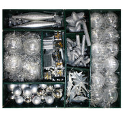 Set 100Pz Decoraz.Natalizie Col.Argento