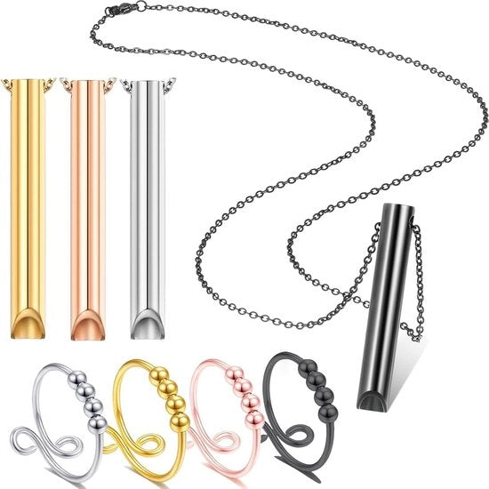Catena di respirazione per la gestione del fumo e la riduzione dell'ansia - Collana meditativa per uomini e donne.