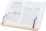Supporto per Libri in Legno Grande Pieghevole - Supporto per Libri con 8 Altezze Regolabili - Supporto per Lettura per Manuali Ricette - 34 x 24 cm