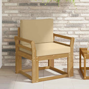 2 Pezzo Set di divani da esterno Poliestere Bianco e Beige 3438977