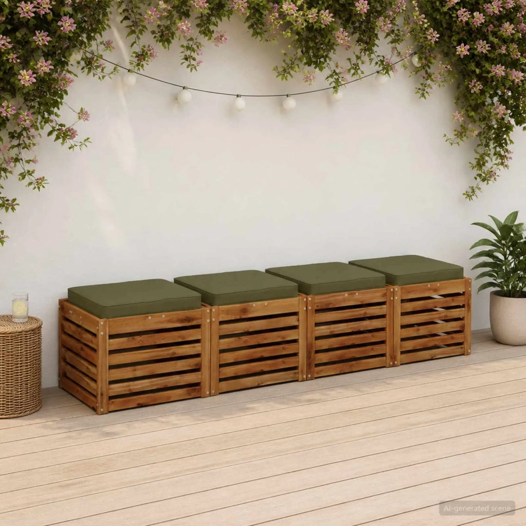 Cuscini per Sedia in 4 Pezzi VUGHT 4 pcs 100% Poliestere 946267