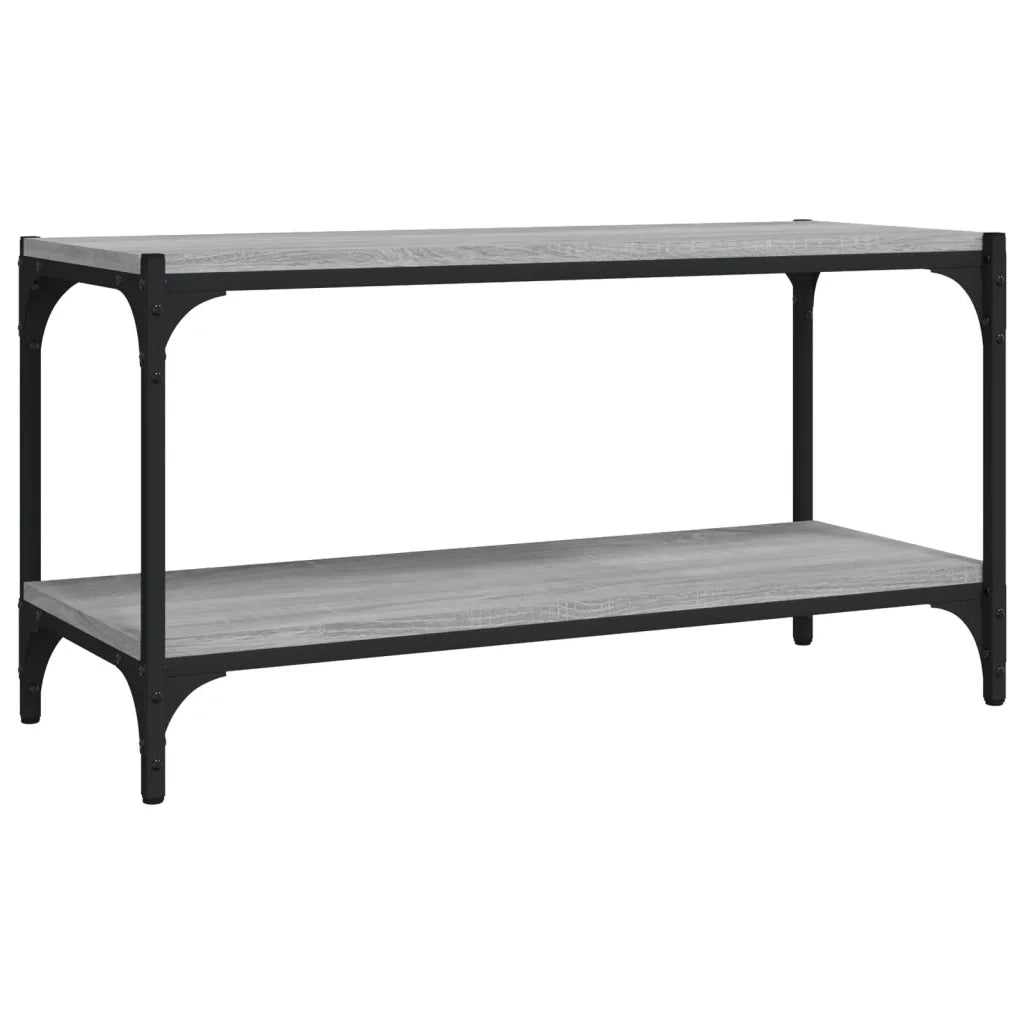 Mobile TV-Credenza TV-Console TV Grigio Sonoma 80x33x41 cm Legno Multistrato e Acciaio