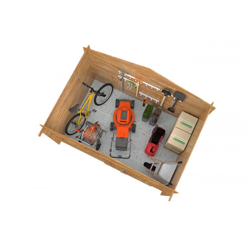 Casetta in legno impregnato 296x200 cm pareti 19 mm con finestra  Esterni da Vivere Pablo 3