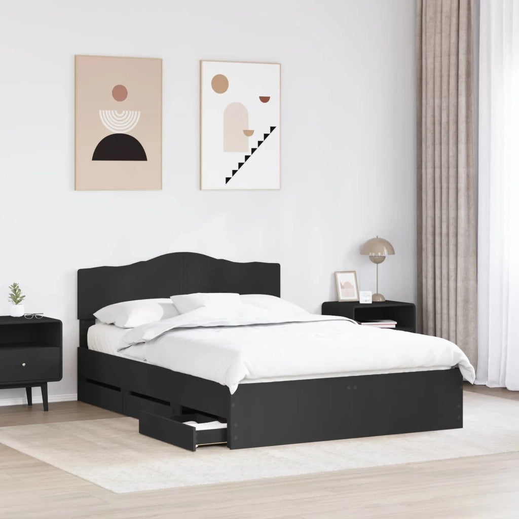 Struttura del letto Nero 160 x 200 cm Legno Ingegnerizzato 3412985