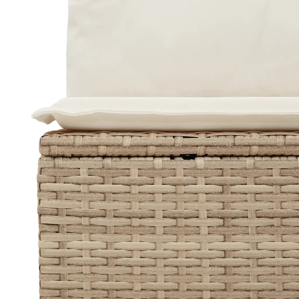 Set Divano da Giardino 4 pz con Cuscini Beige in Polyrattan 3325354