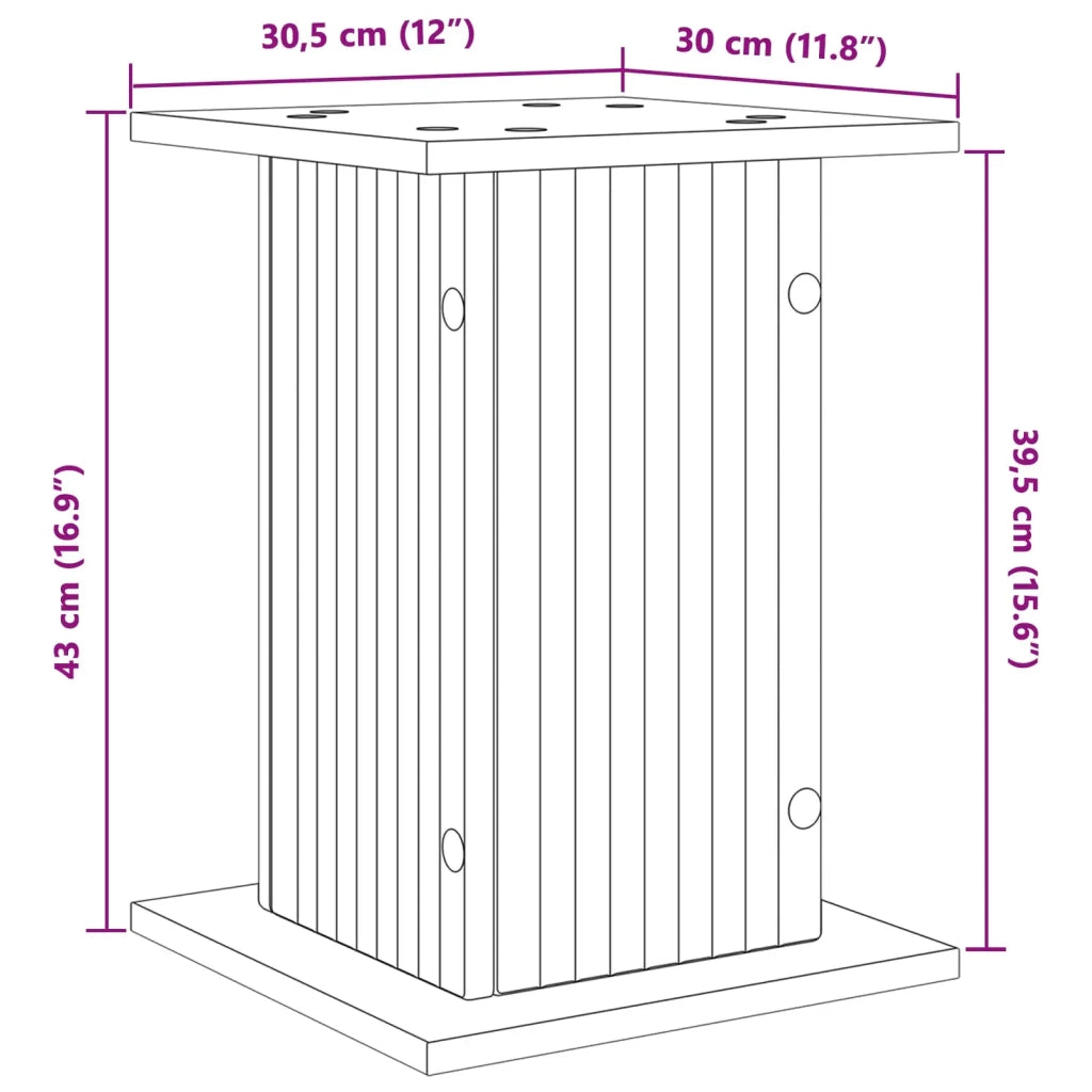 Supporto per piante Bianco 30,5 x 30 x 43 cm 899798