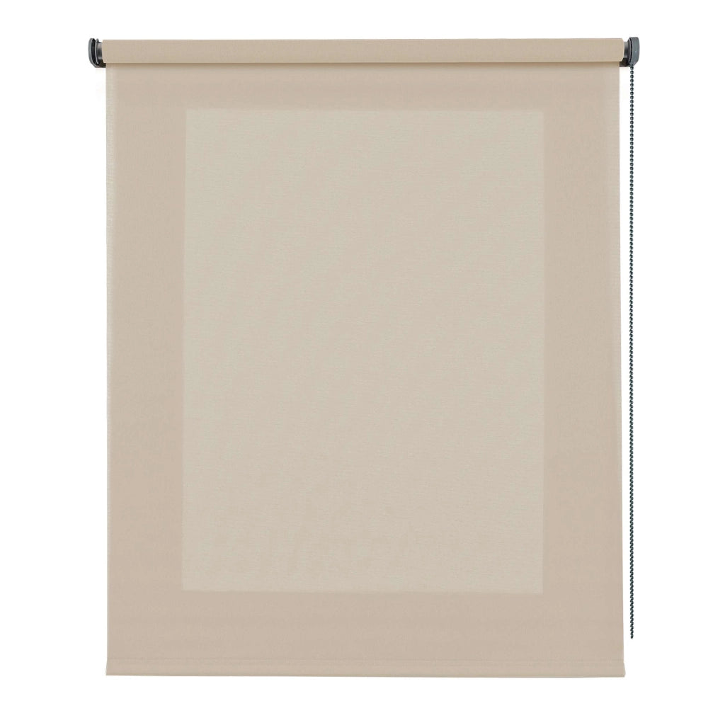 Tenda a Rullo Filtrante, Tenda Avvolgibile Traslucida Liscia Per Finestre e Porte Beige 100x250 cm