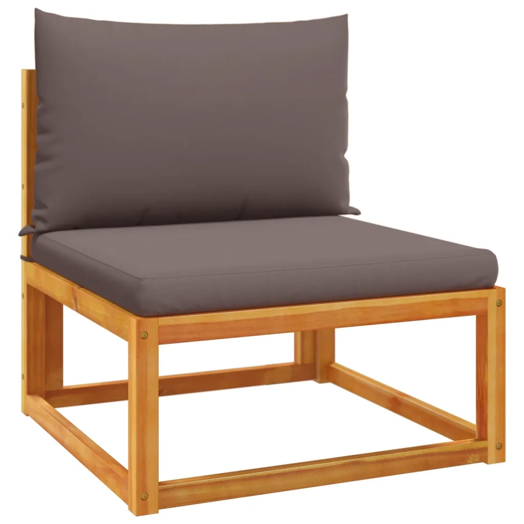 Set di divani da giardino 5 pezzi con cuscini in legno di acacia e corda
