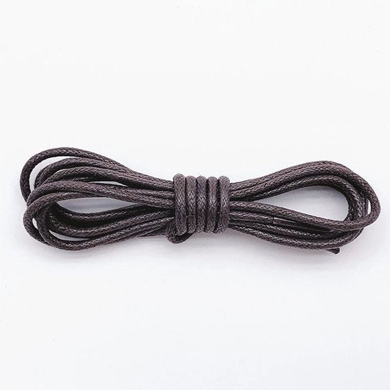 Due paia di cordoncini in cotone di 60 cm di lunghezza - Cordoncini rotondi in cotone di 2,5 mm - Cordoncini robusti rotondi - Cordoncini duraturi - Cordoncini per stivali - Cordoncini in pelle impermeabili - Per scarpe e stivali eleganti