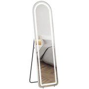 Specchio a figura intera con LED ¨C Minimal ¨C Argento 150x40 cm