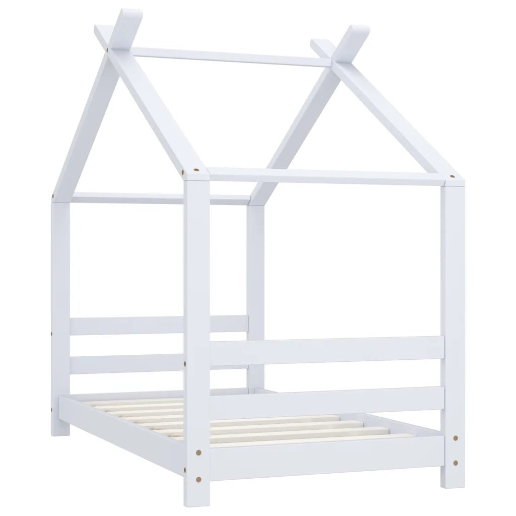 Giroletto per Bambini | Letto Infantile | Lettino Bianco in Massello di Pino 70x140 cm
