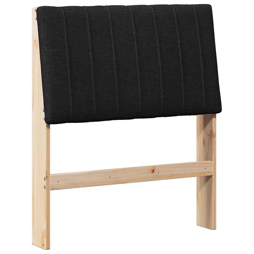 Testiera | Testata imbottita Nero 80 cm Pino massello