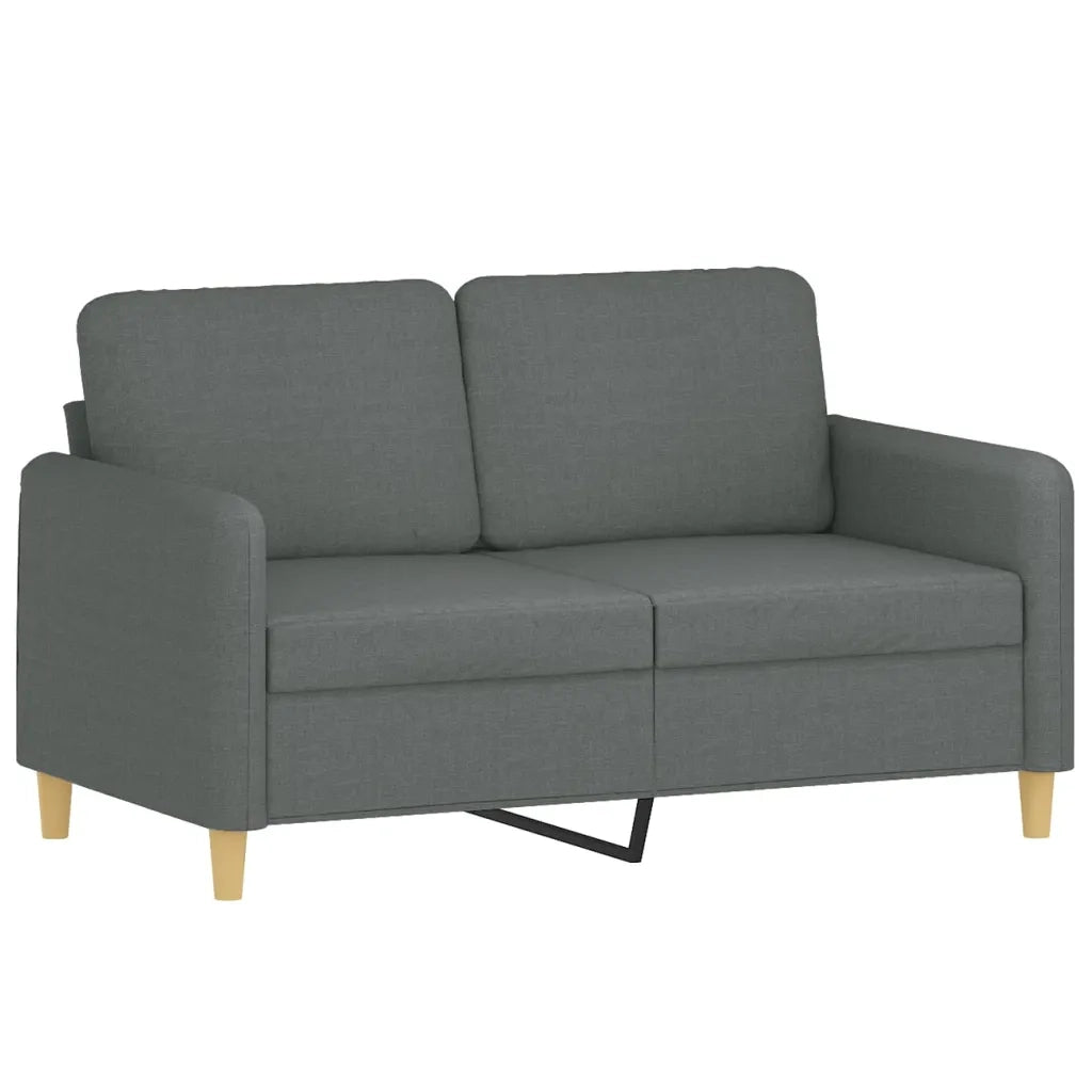 Set di Divani 3 pz con Cuscini Grigio Scuro in Tessuto 3202127