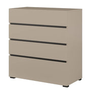Comò HAVANA beige e nero – 4 cassetti – Eleganza moderna e contenimento compatto