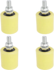 Elementi di Rullo in Nylon per Porte Elettriche - Porte in Acciaio - Rullo 6201 - 4 Pezzi - 5 cm - Rullo - Ruote - Ruota di Guida - Adatto per Porte - Nero.