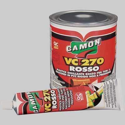 ADESIVO SPECIALE SIGILLANTE PVC  Tubetto gr 250 rosso     CAMON