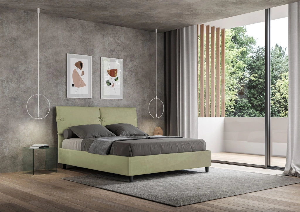 Letto Matrimoniale 160x190 cm con Rete Sleeper Tè verde